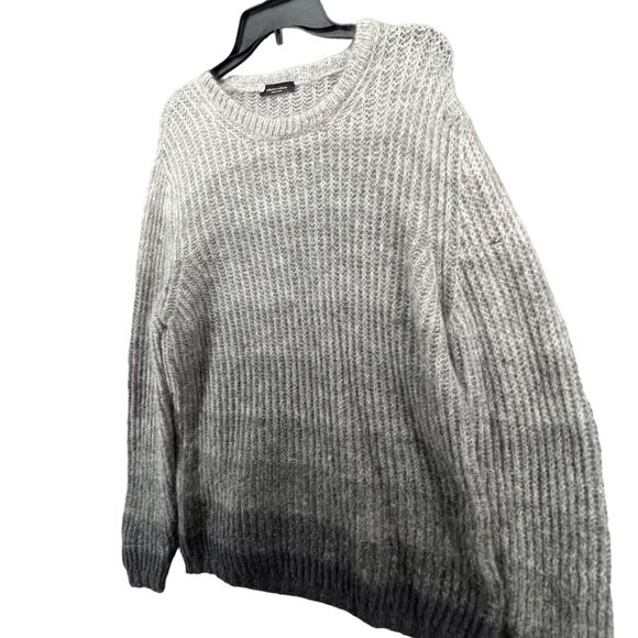 Roberto Collina Sweater Womens M Gray Ombre Mohair Wool Blend Knit Pullover Soft - Picture 2 of 13
